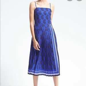 Blue Pleated Dress